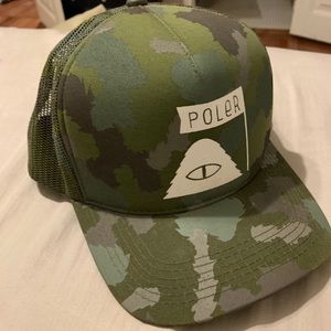 Poler stuff camo trucker hat